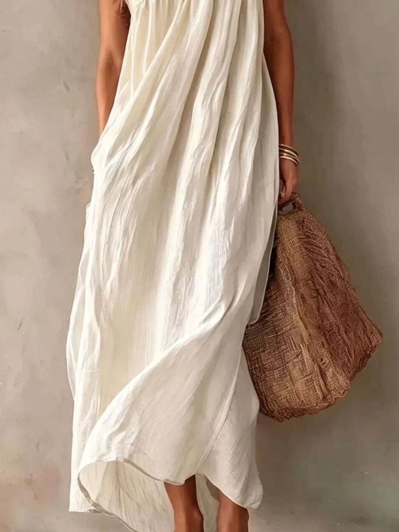 Trendsi Full Size One-Shoulder Maxi Dress Plus Size -