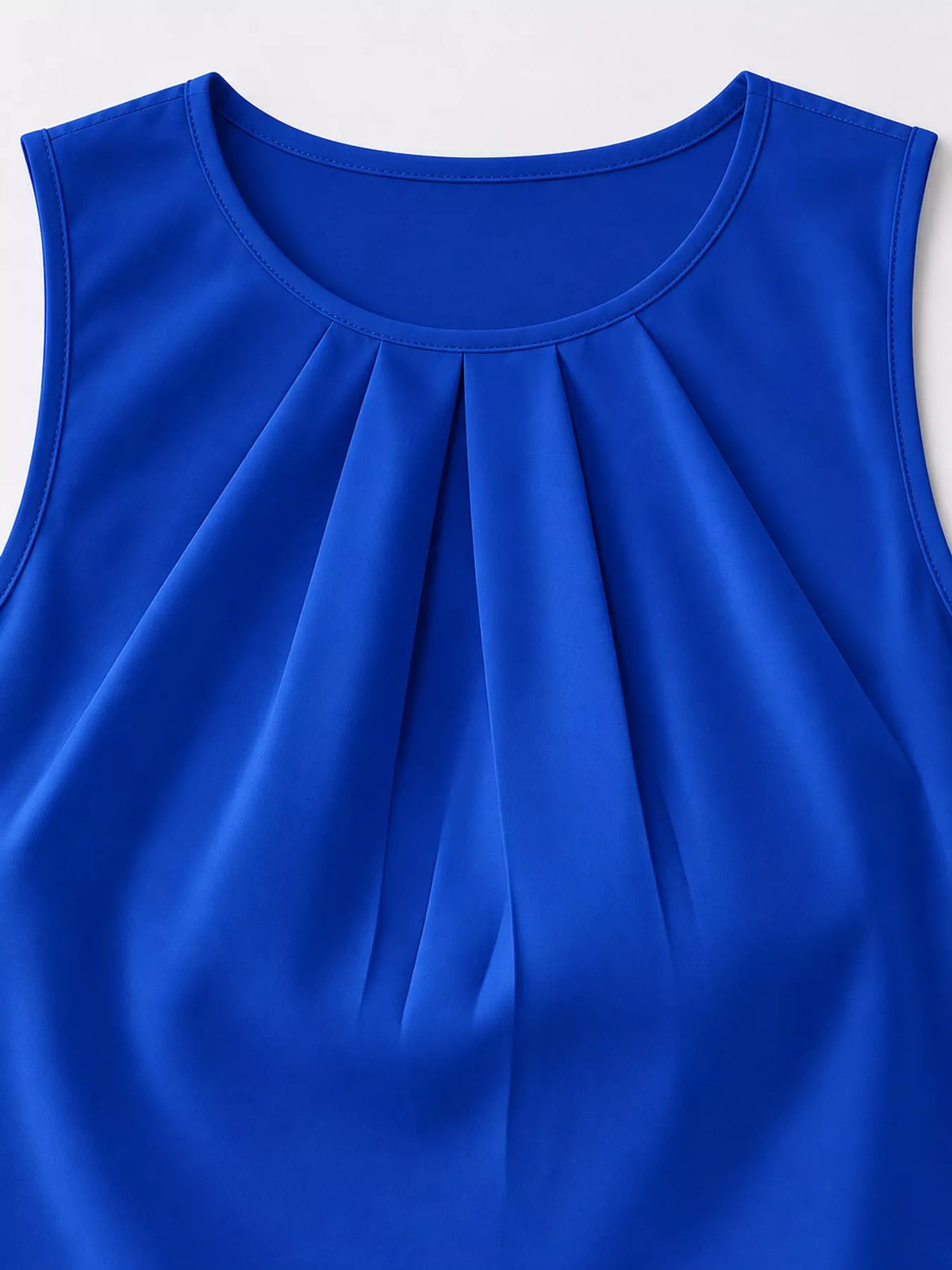 Sleeveless Pleated Blouse — construction details