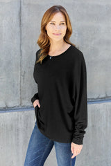 Trendsi Double Take Full Size Round Neck Long Sleeve T-Shirt -