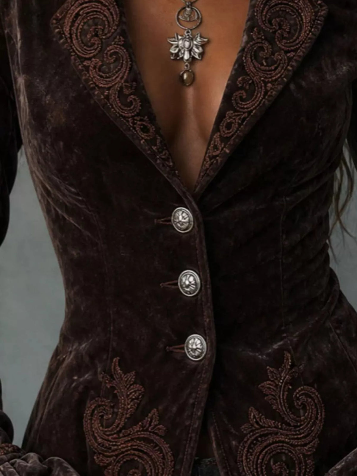Collared long sleeve jacket, construction and design details