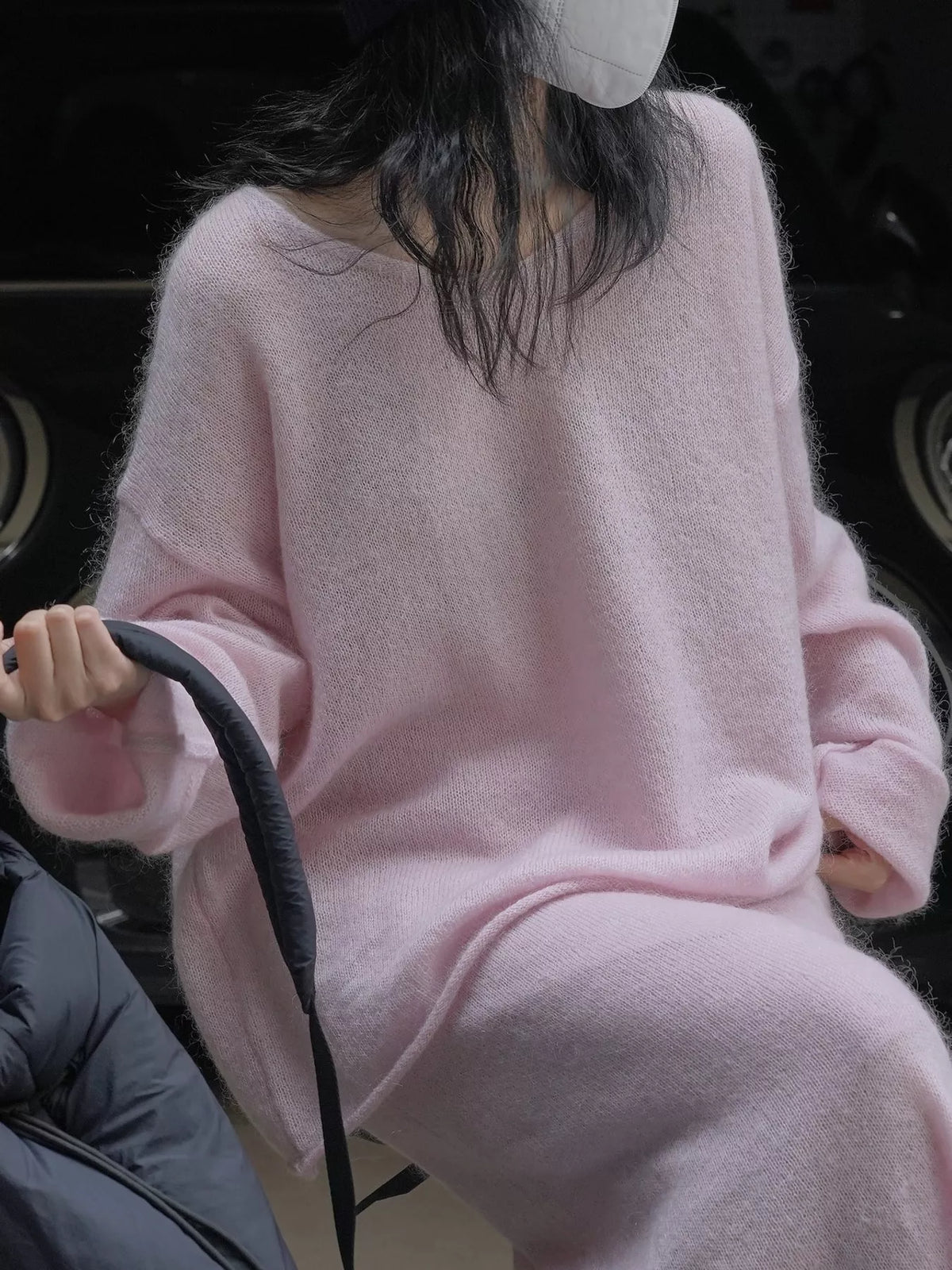 Pink round neck sweater