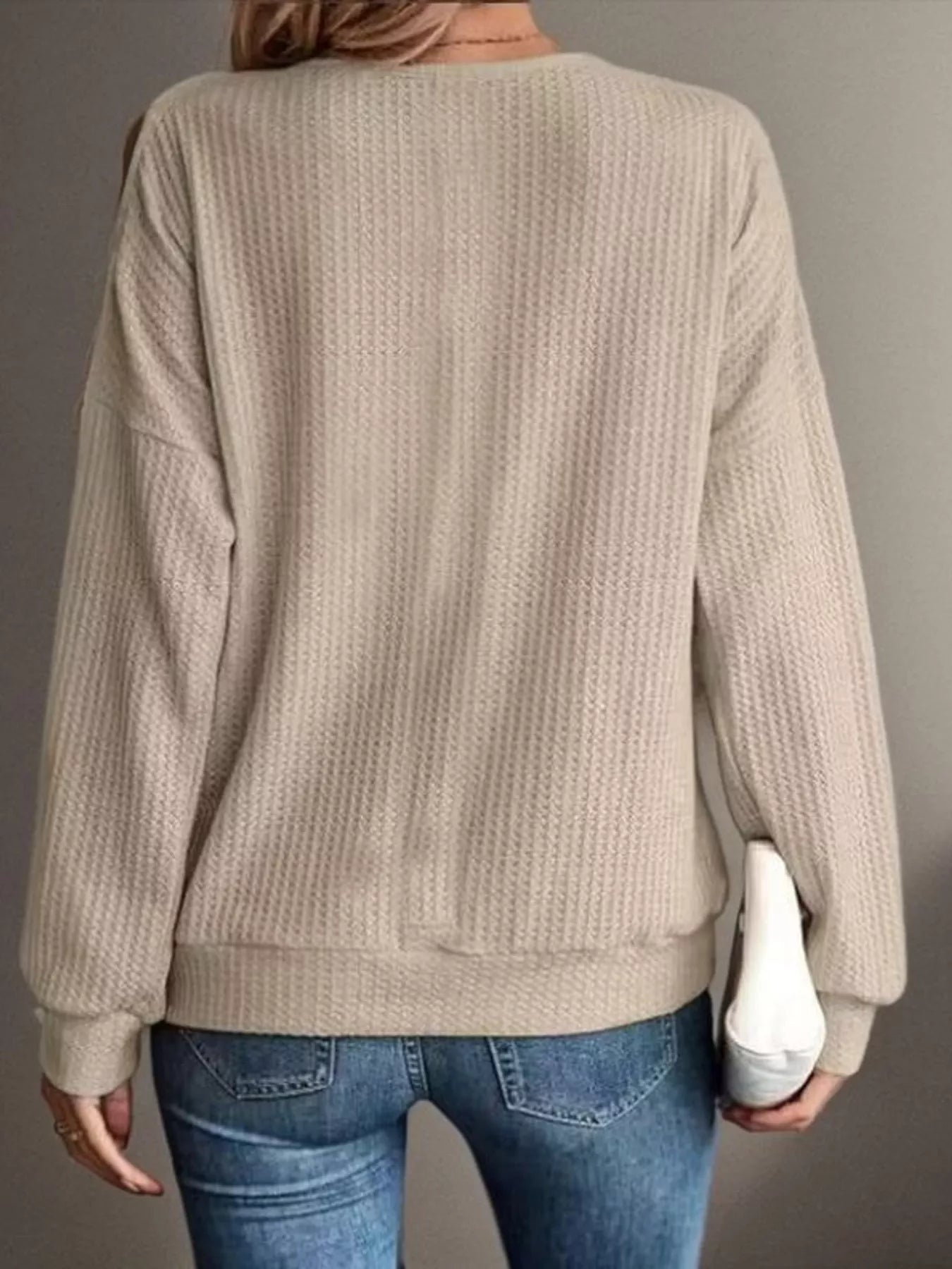 Trendsi Solid Color Cold Shoulder Long Sleeve T-Shirt -