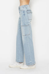 Trendsi Judy Blue Full Size High Waist Straight Cargo Jeans -