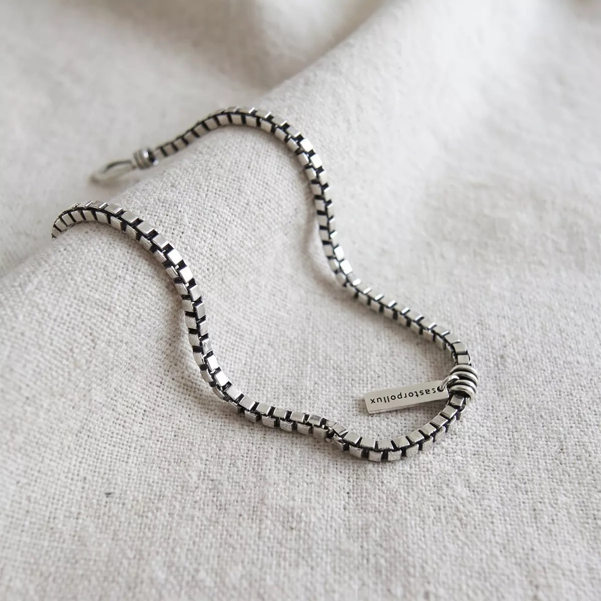 Stainless Steel Knot Clasp Chain Bracelet, product view