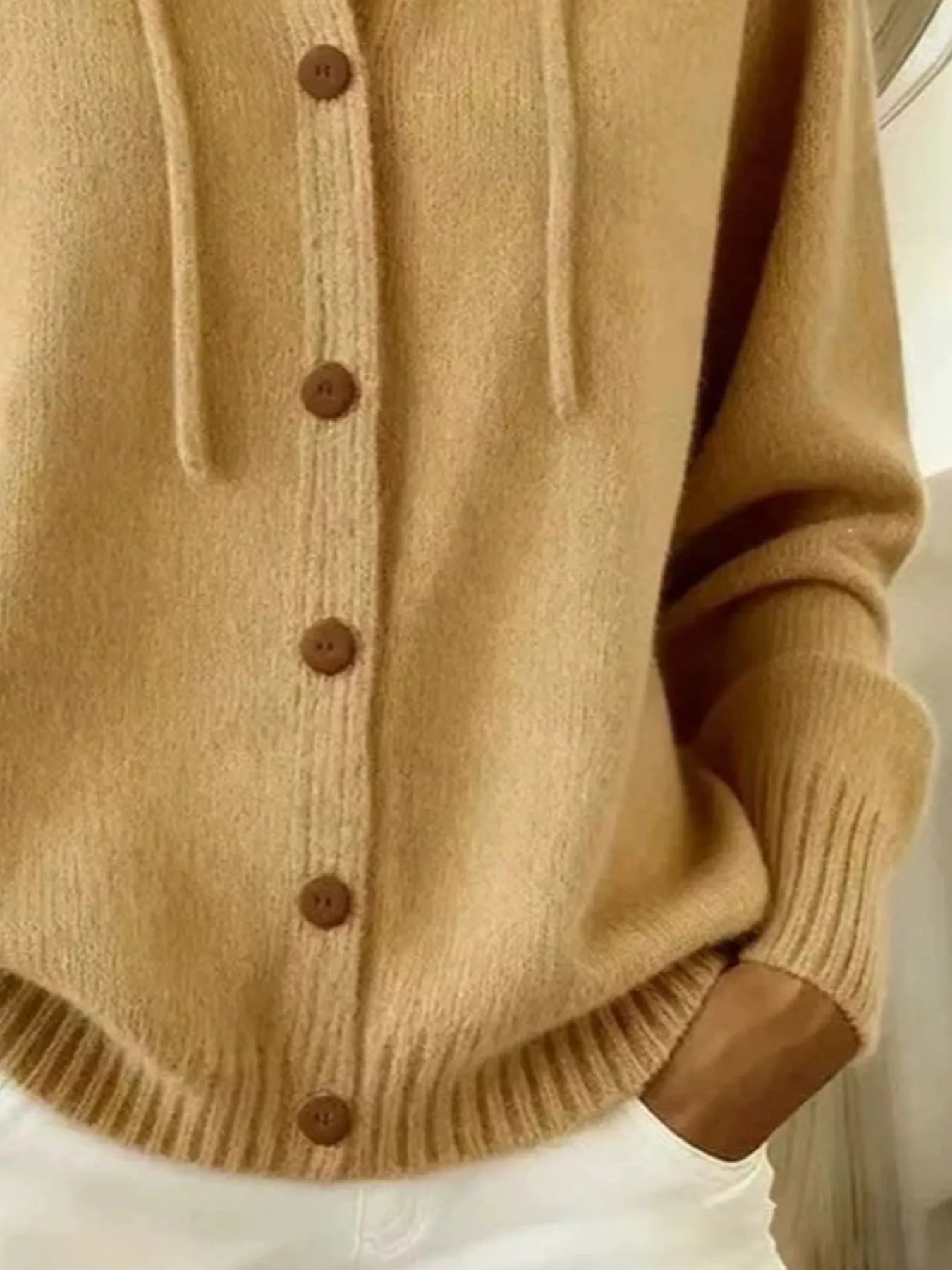 Trendsi Hooded Button-Up Cardigan -
