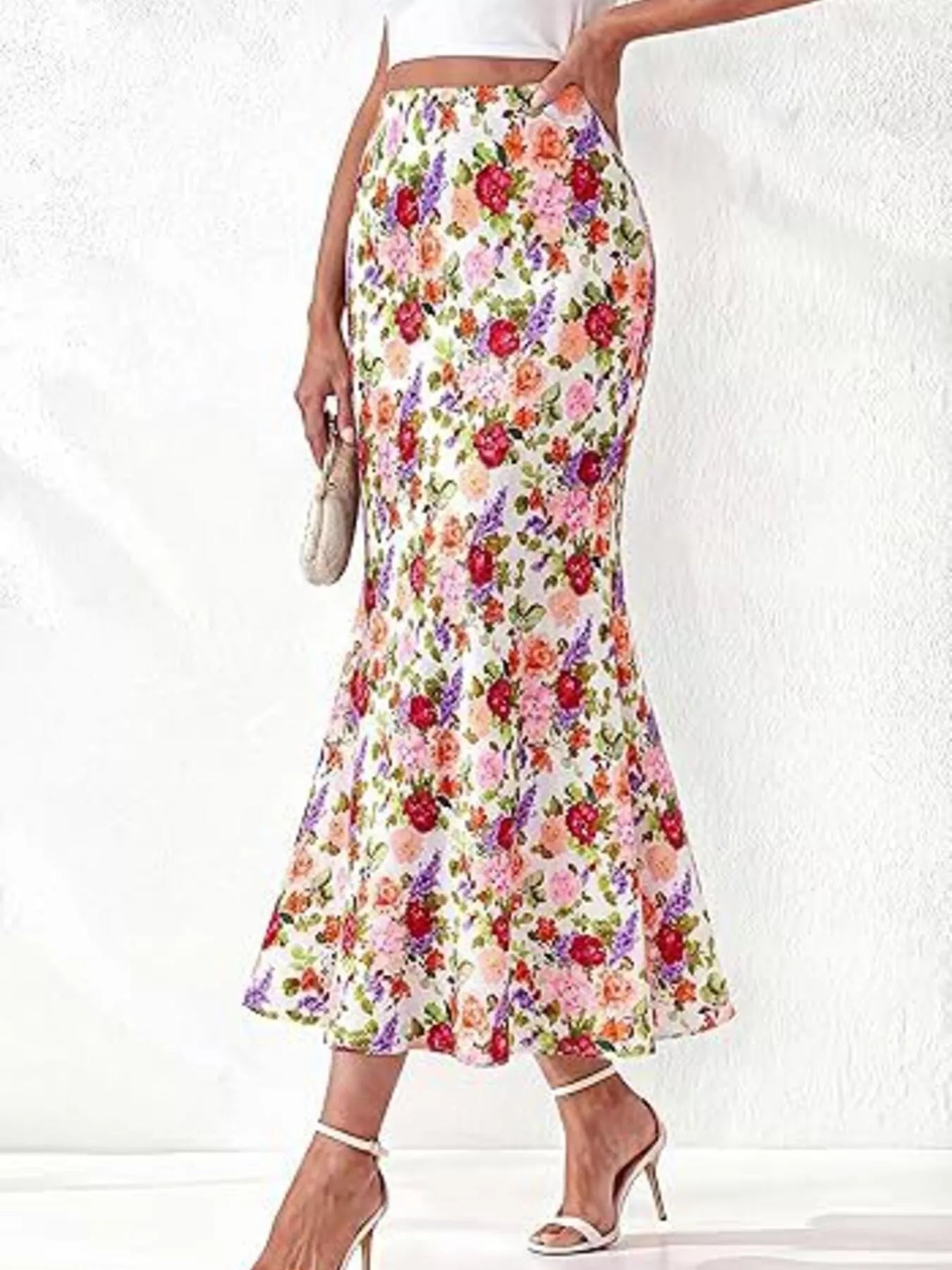 Trendsi High-Waisted Mermaid Midi Skirt -