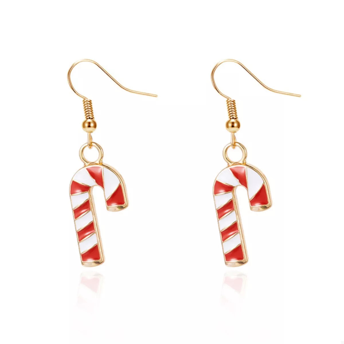 Trendsi Christmas Candy Cane Earrings -