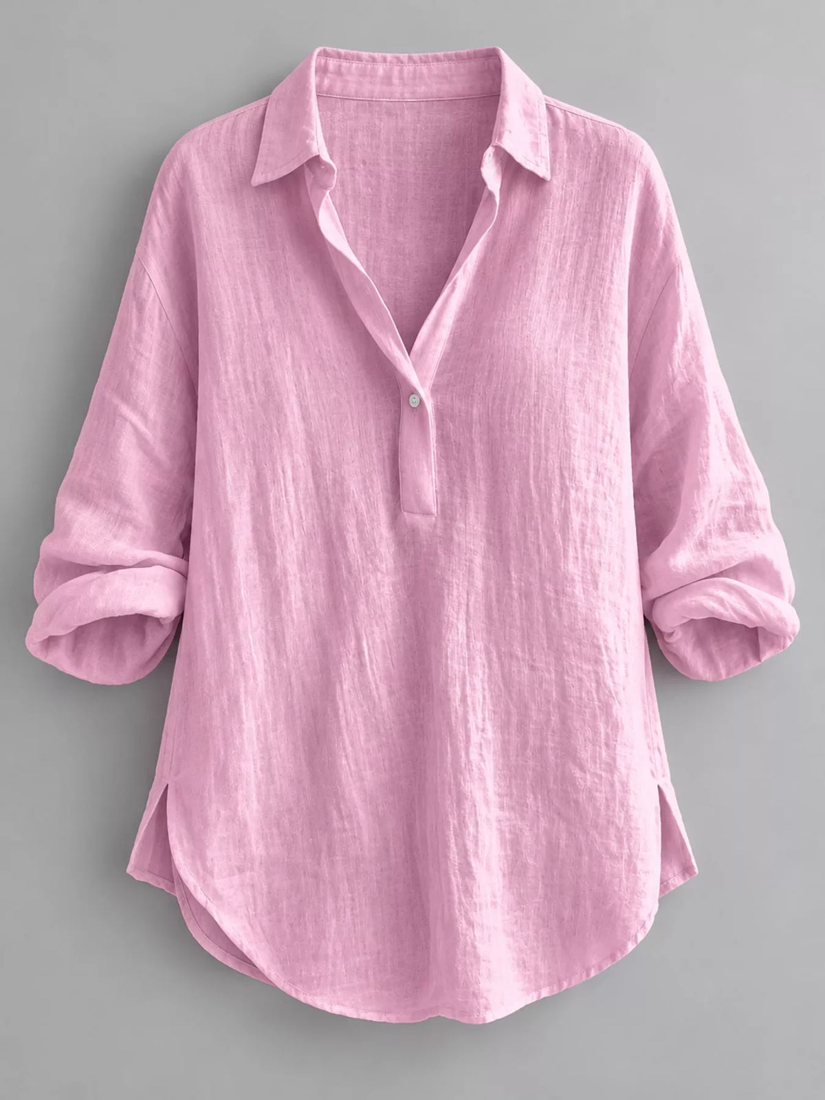 Collared blouse, pink flat lay
