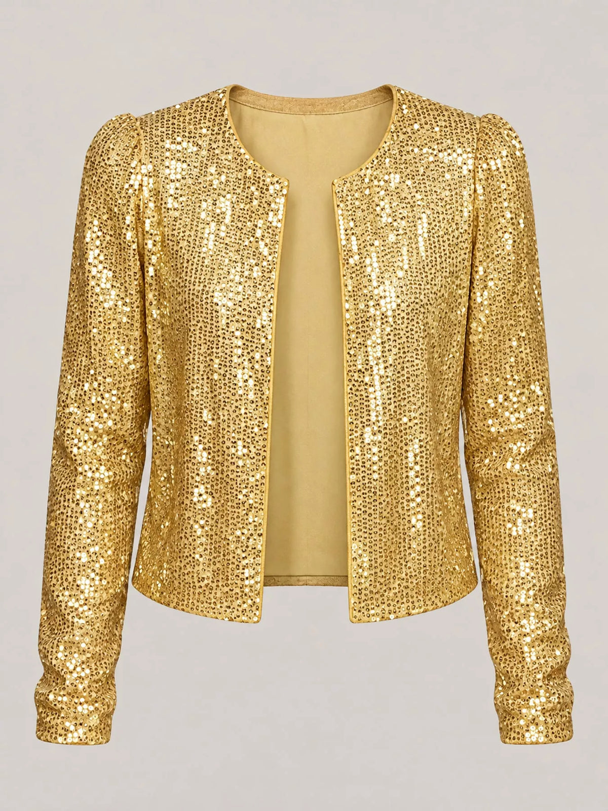 Sequin Long Sleeve Jacket — garment front