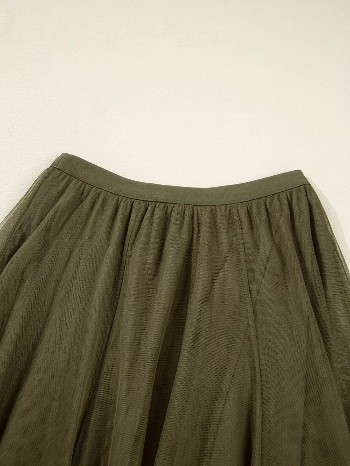 Trendsi Tulle A-Line Midi Skirt -