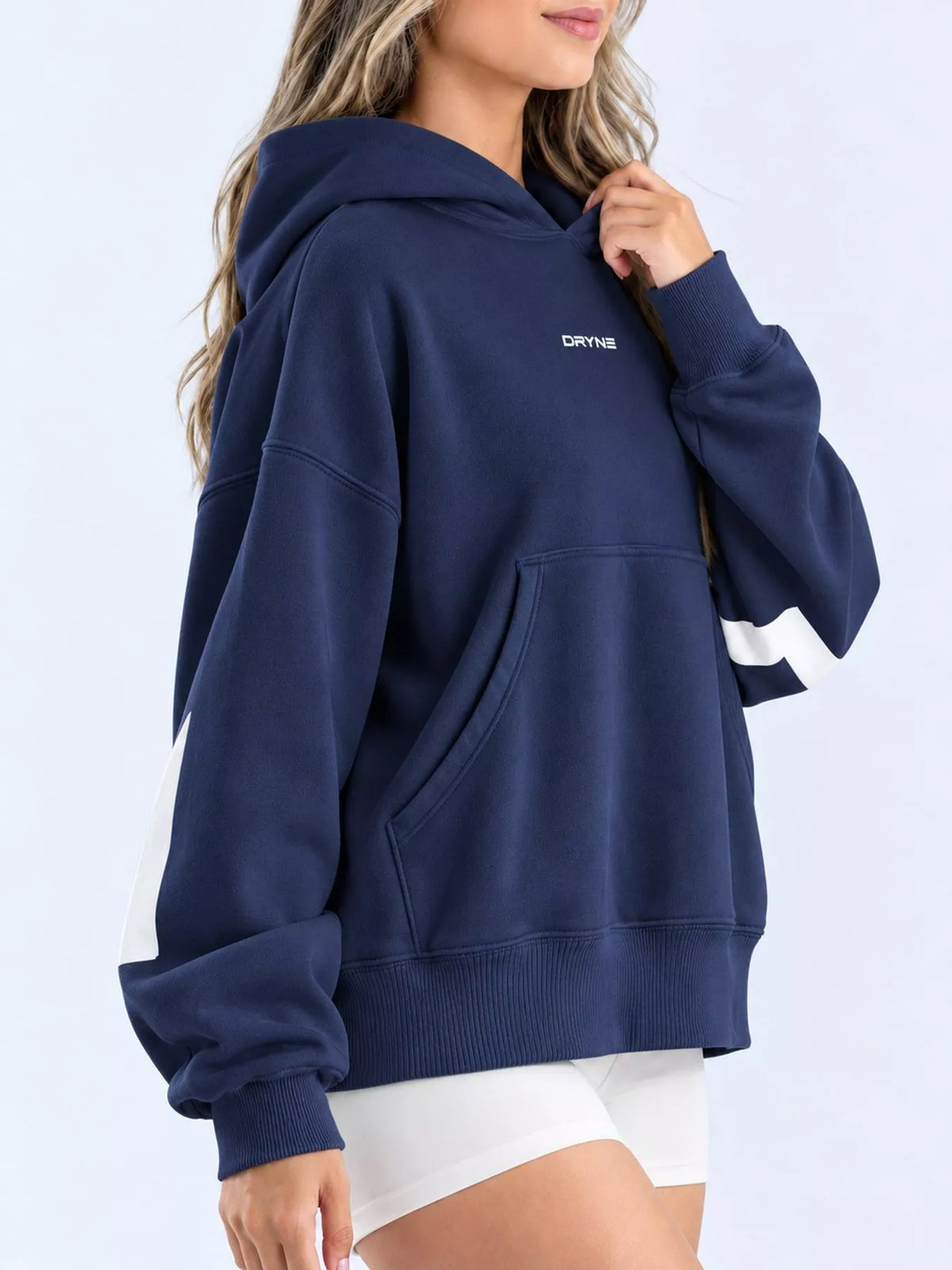 Letter-Back Kangaroo Pocket Hoodie — front view