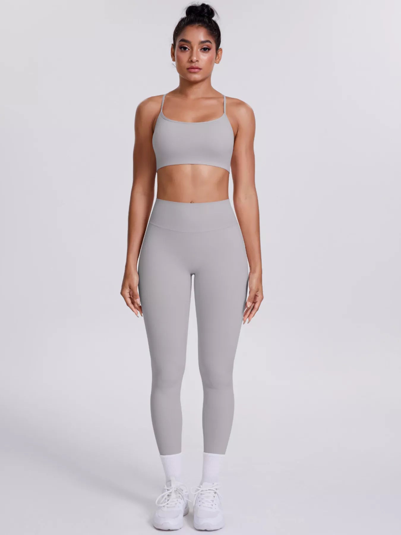 Trendsi Criss-Cross Back Cami and Leggings Active Set -