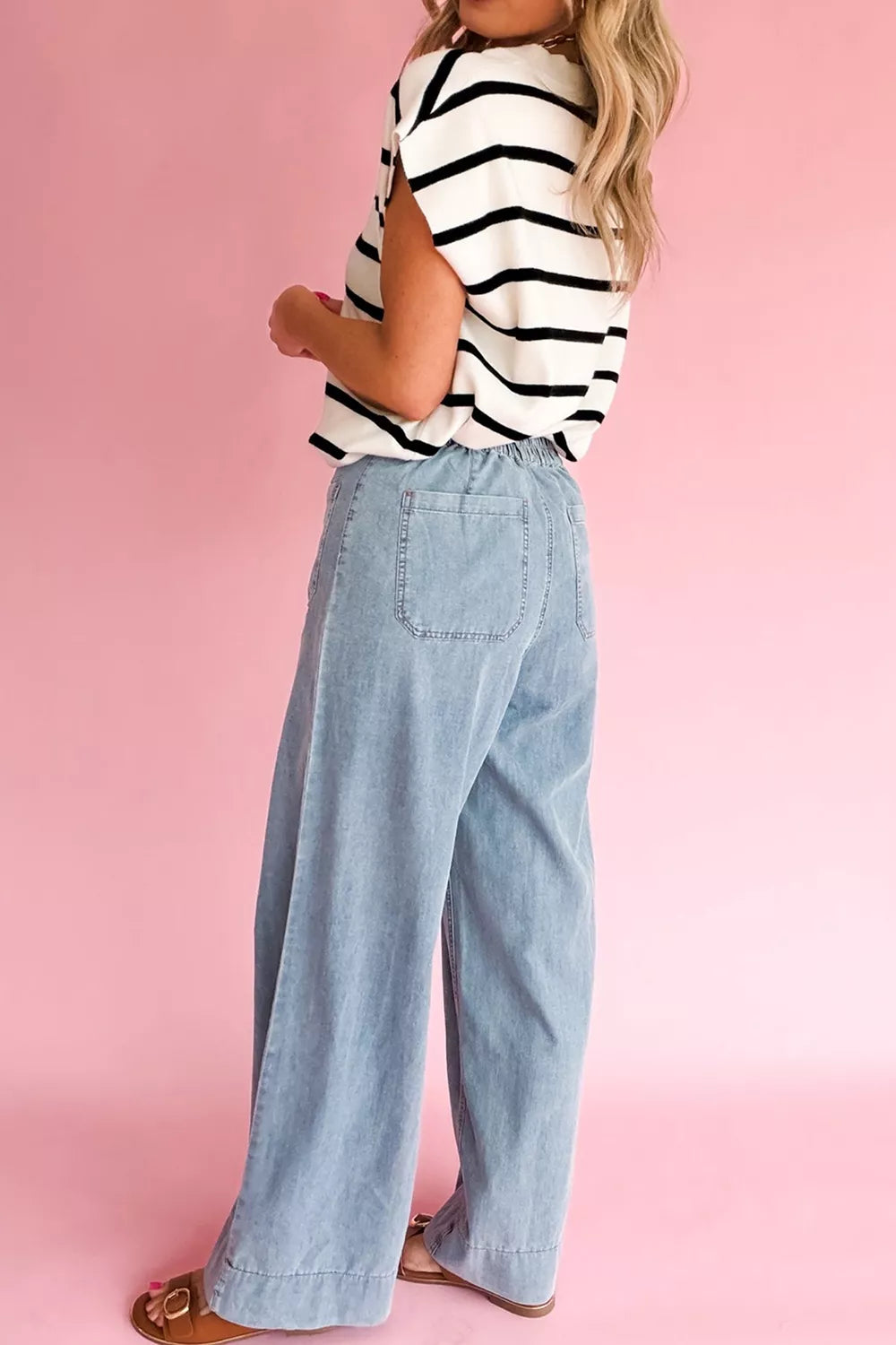 Trendsi Solid Full-Length Regular Pocket Detail Jeans -