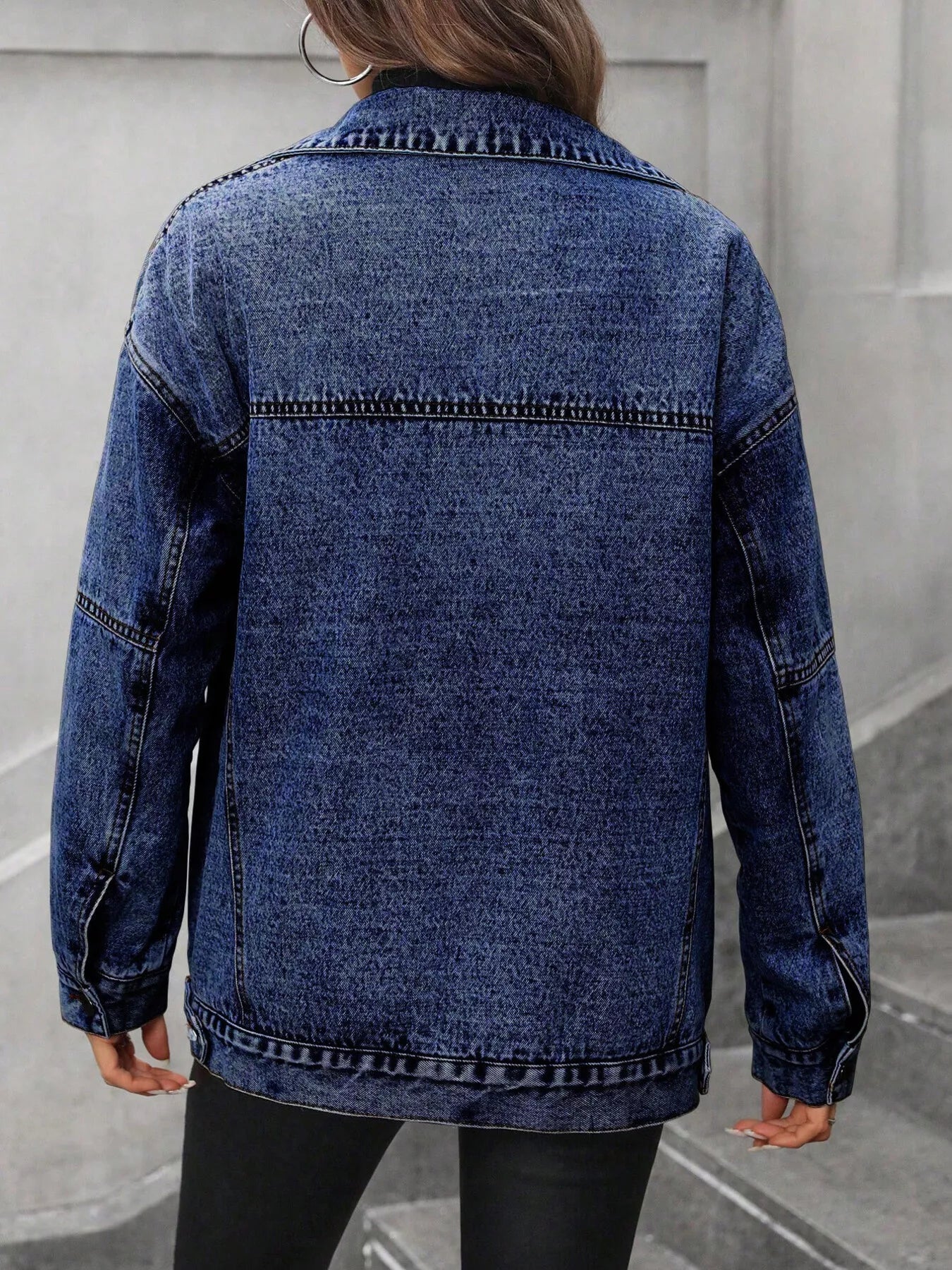 Trendsi Sherpa-Lined Button Up Denim Jacket -