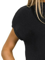 Trendsi Zenana Mock Neck Short Sleeve Sweater -