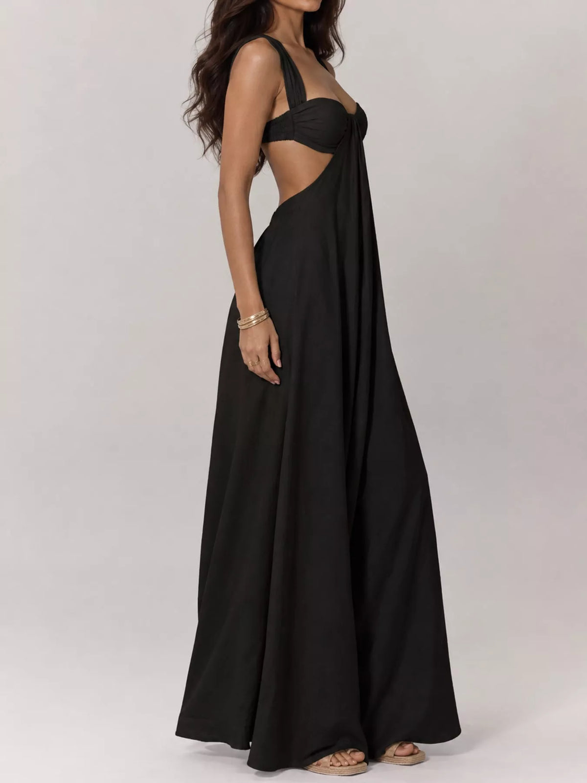 Cutout jumpsuit, black side