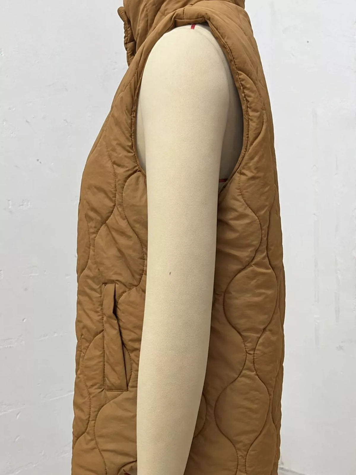 Quilted Snap-Front Vest — side view