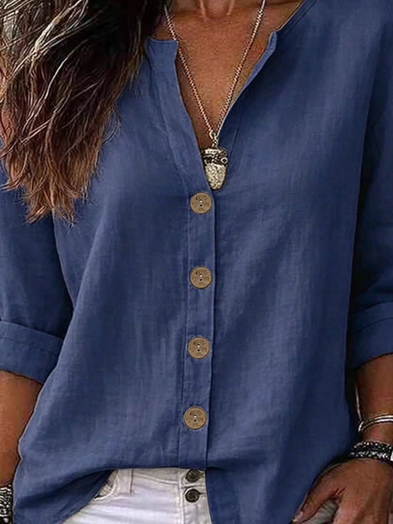 Trendsi Button Up Long Sleeve Shirt -