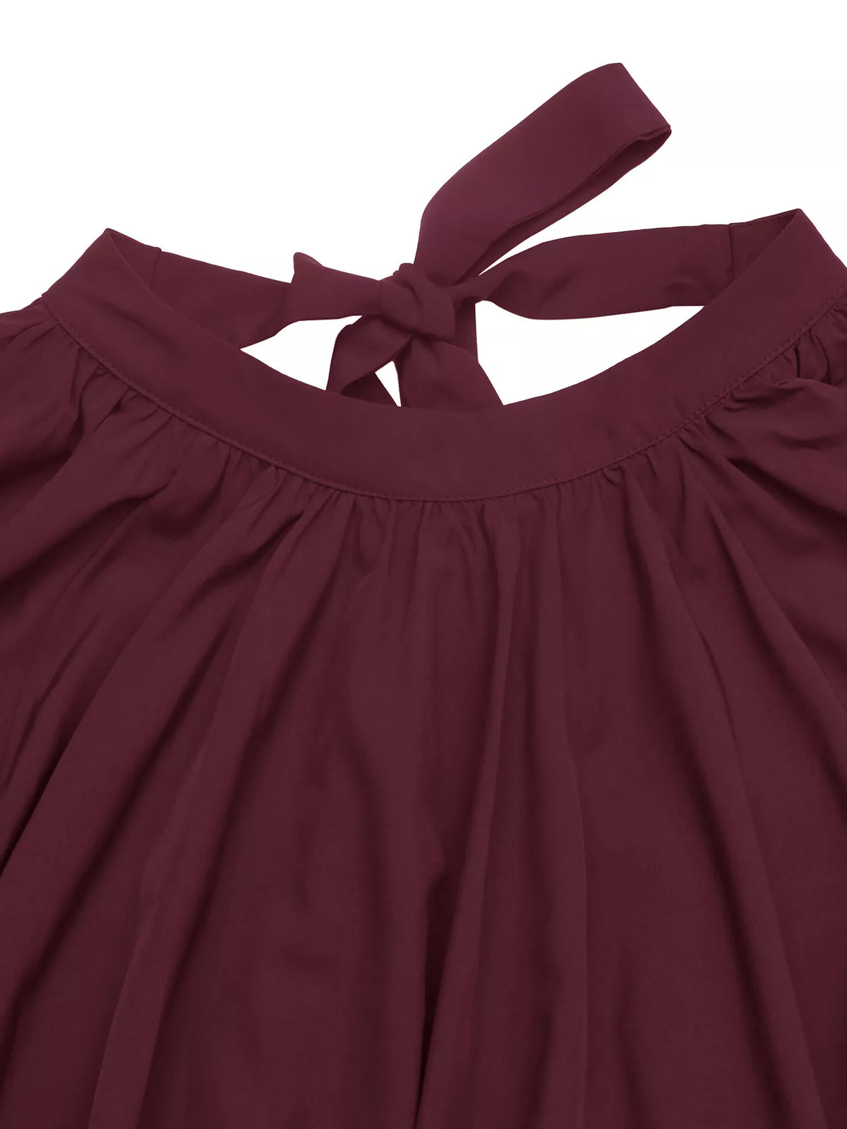Trendsi Tie Back Balloon Sleeve Blouse -