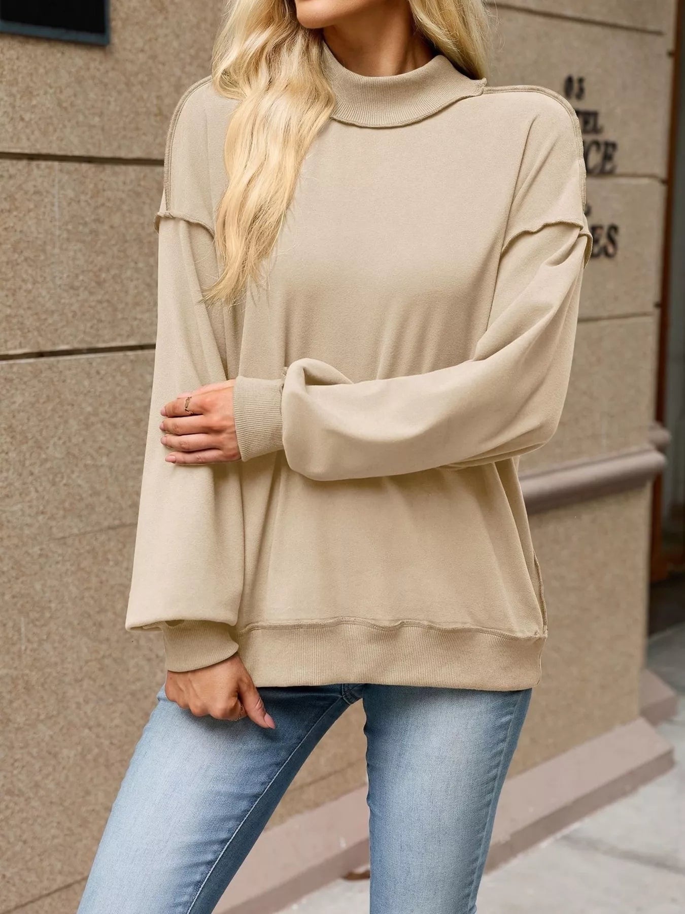 Trendsi Loose Fit Crew Neck Sweatshirt -