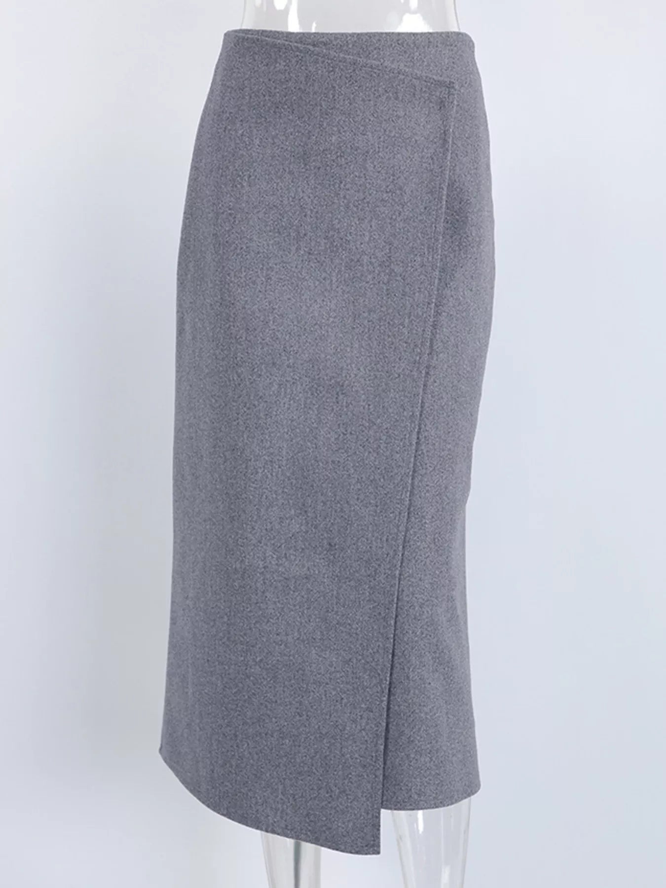 Trendsi High-Waisted Wrap Midi Skirt -