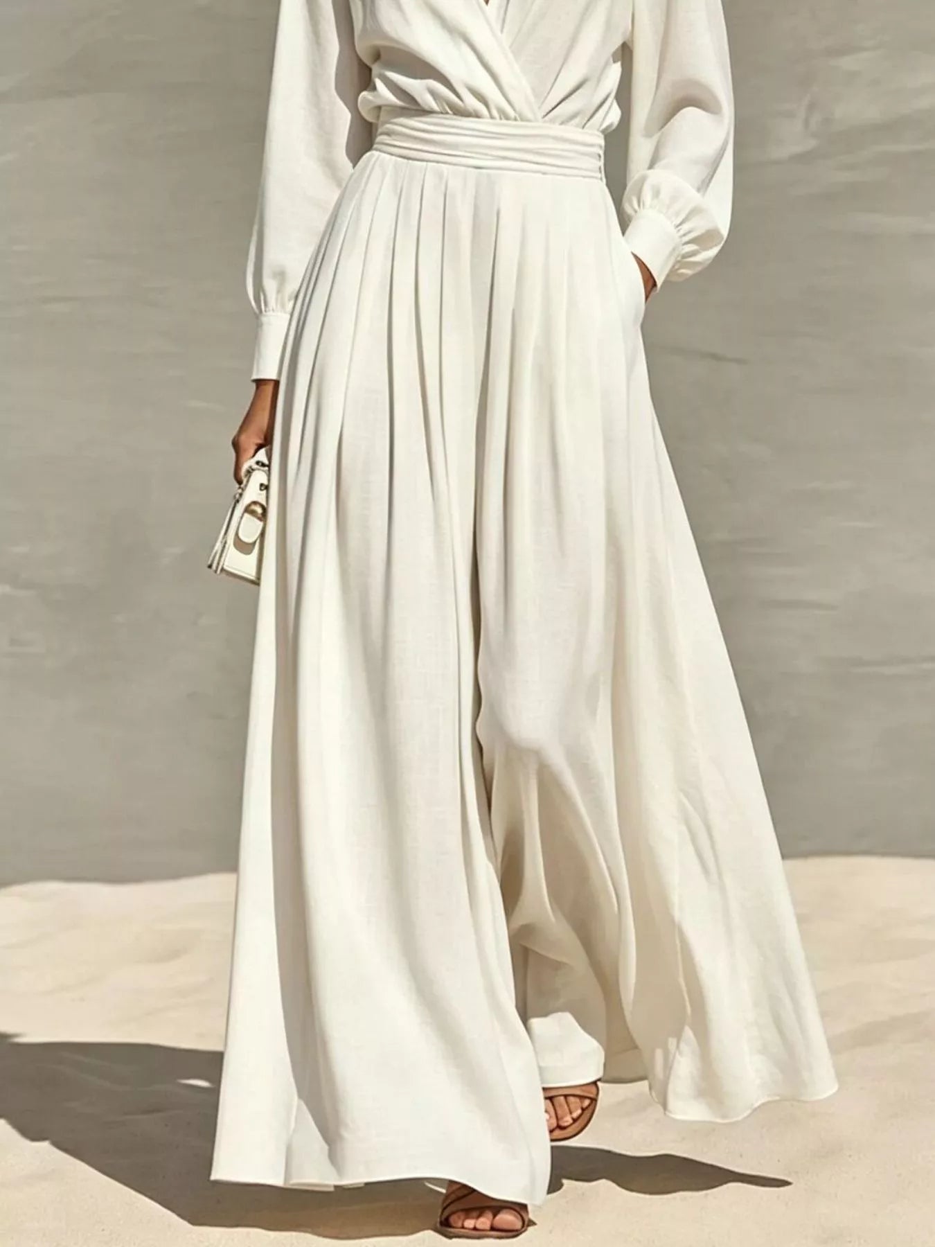 Trendsi Long Sleeve Wide-Leg Jumpsuit -
