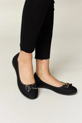 Trendsi Forever Link Metal Buckle Flat Loafers -