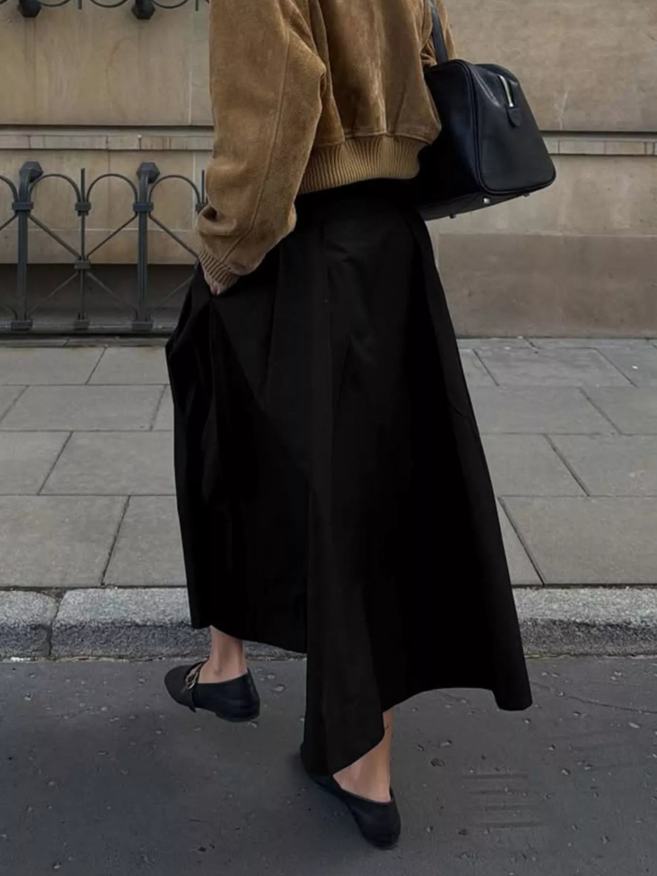 Trendsi High-Waisted A-Line Skirt -