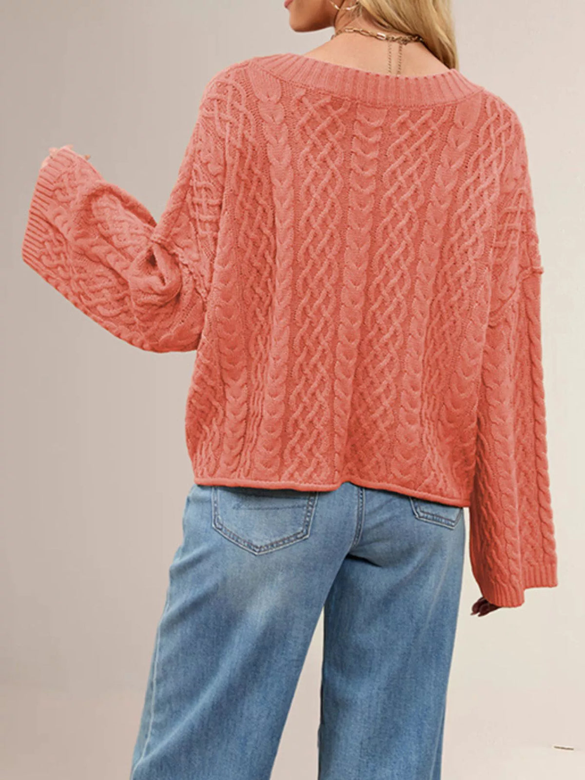 Trendsi Cozy Cable Knit Cardigan with Pockets -