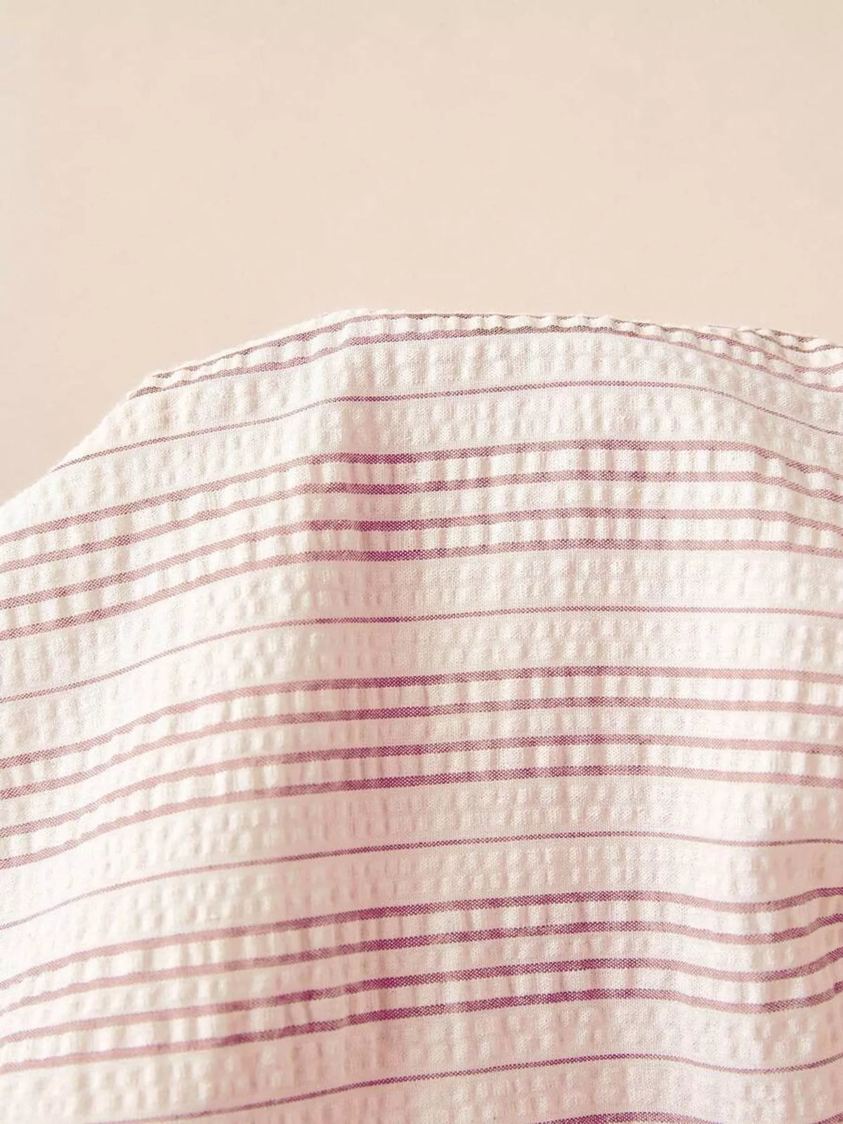 Striped skort, pink striped fabric detail