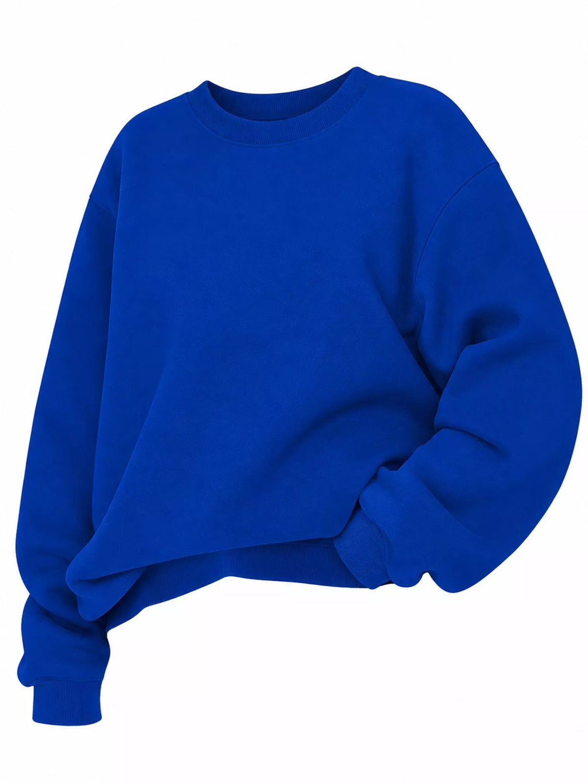 Pullover sweatshirt, blue flat front