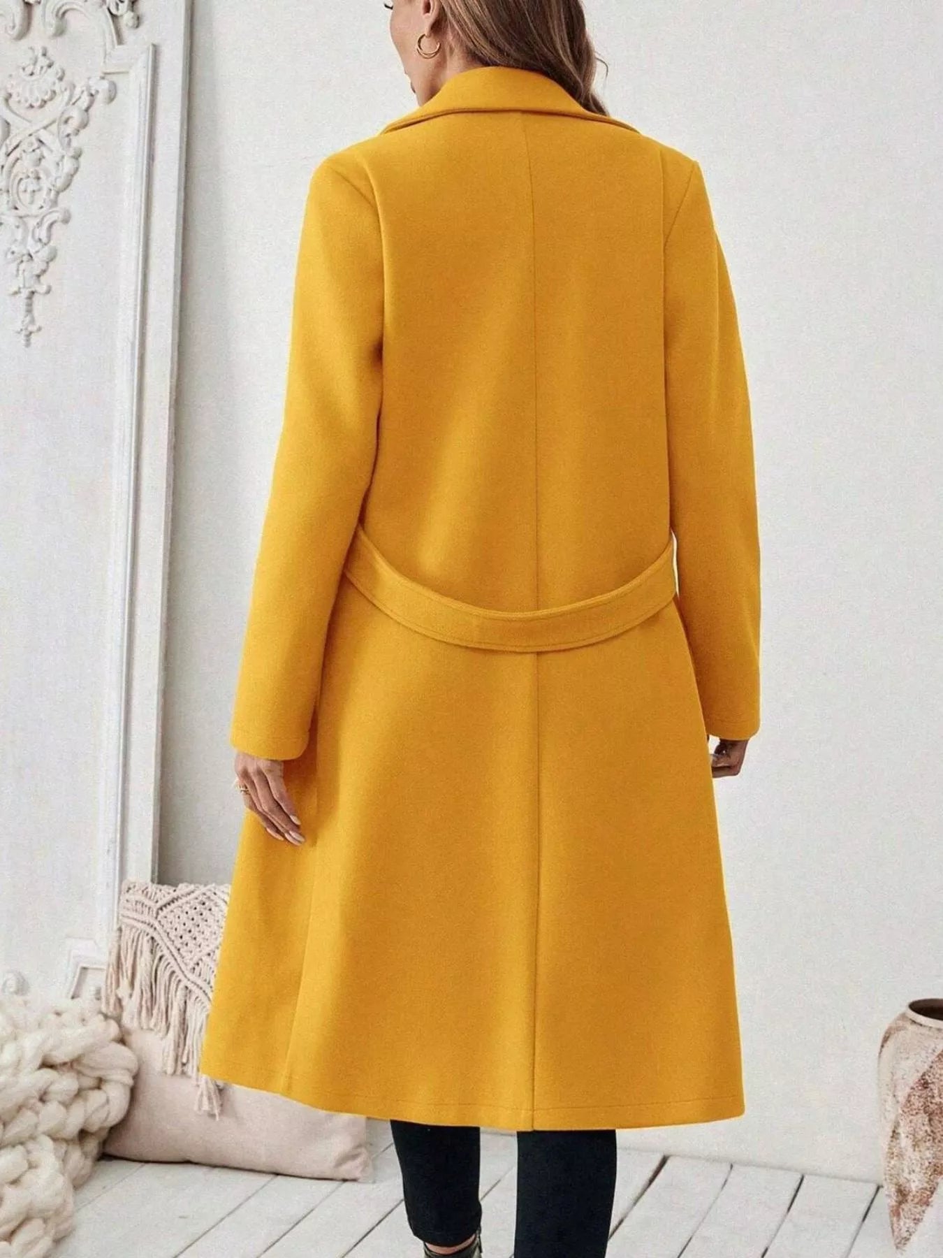 Trendsi Single-Button Longline Coat -