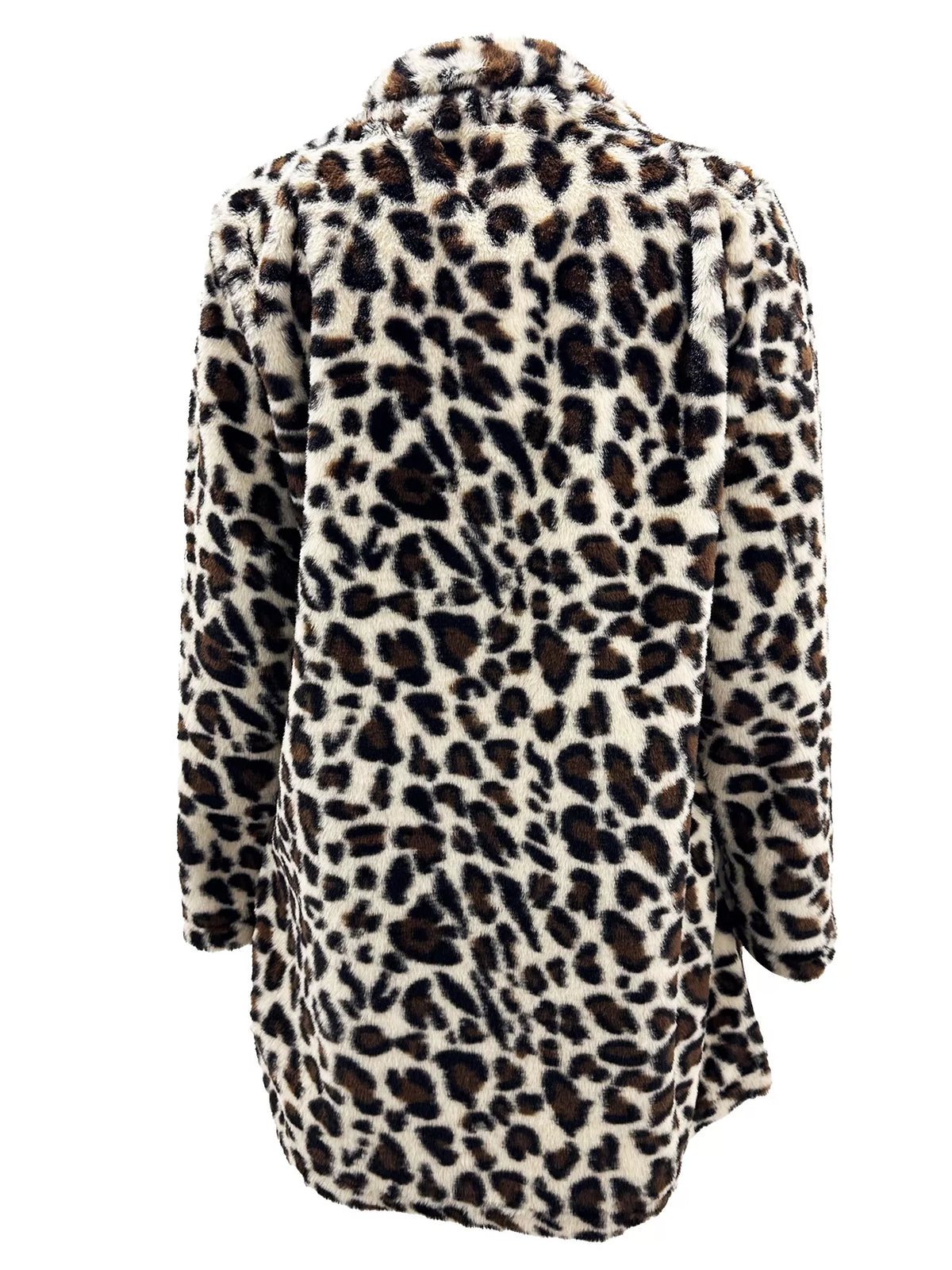 Leopard open-front outerwear jacket