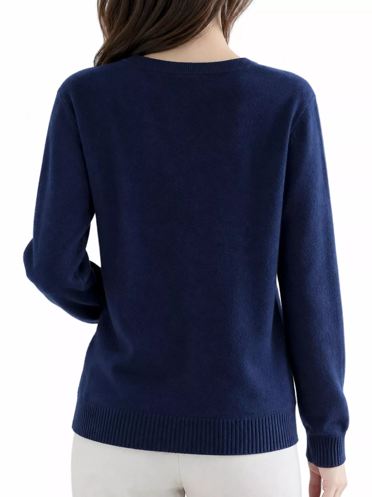 Button-down cardigan, navy back
