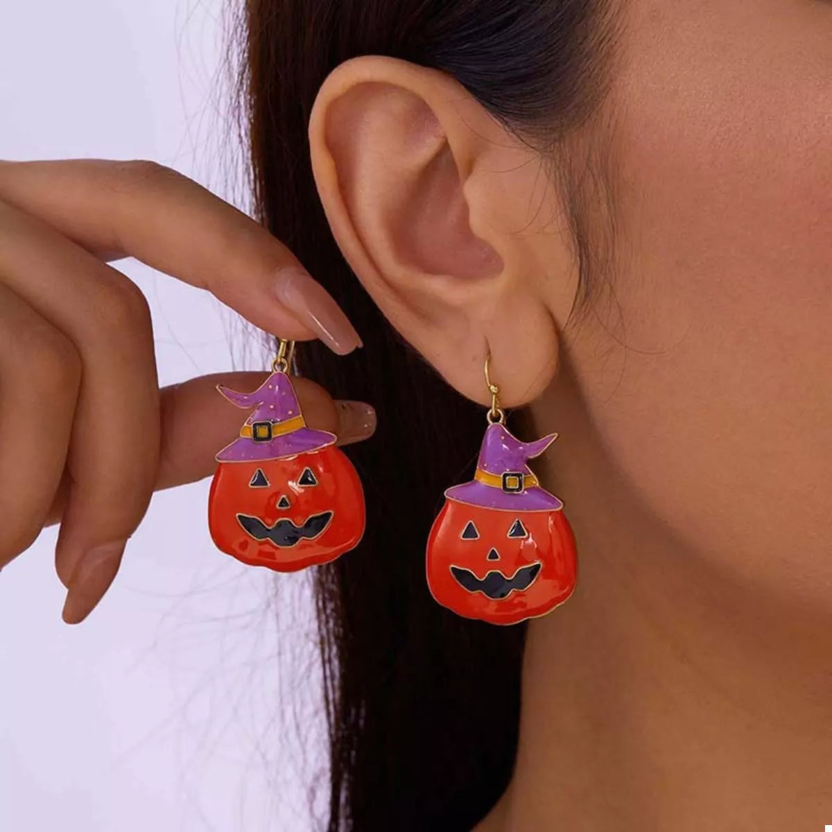 Trendsi Halloween Pumpkin Dangle Earrings -