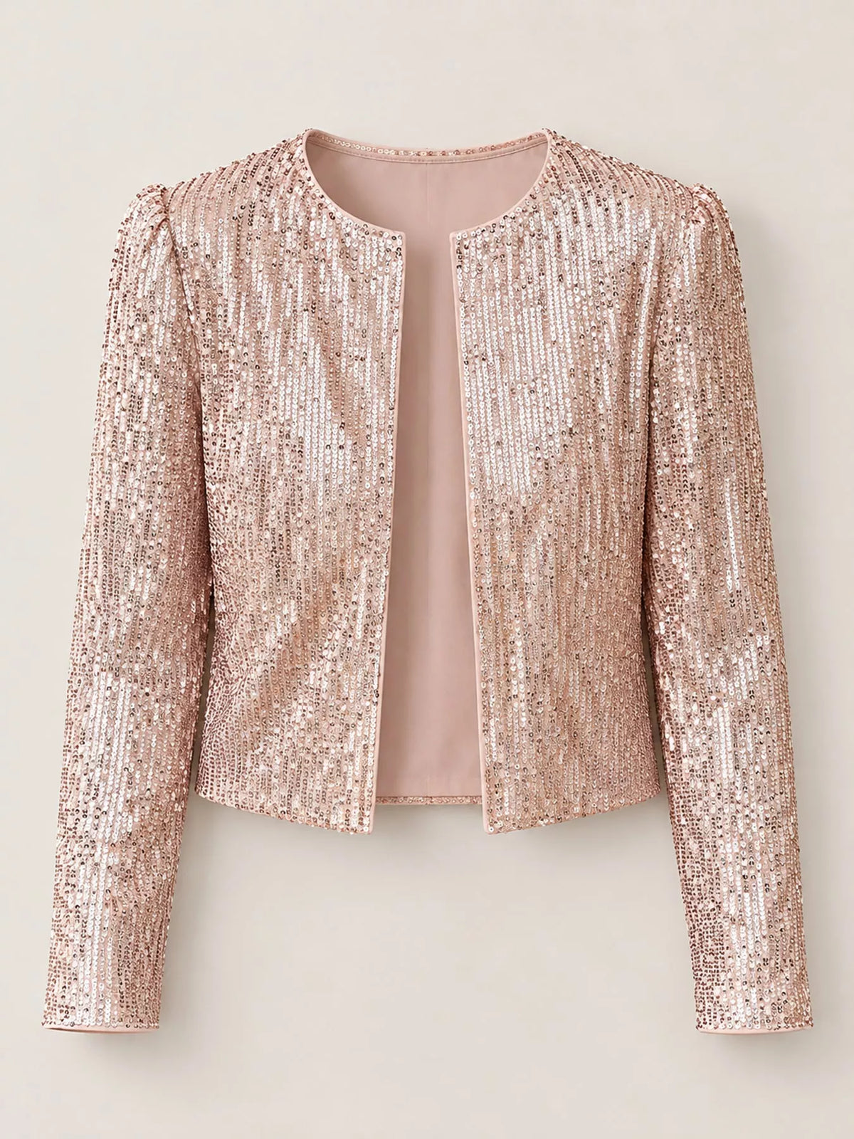 Sequin Long Sleeve Jacket — garment front