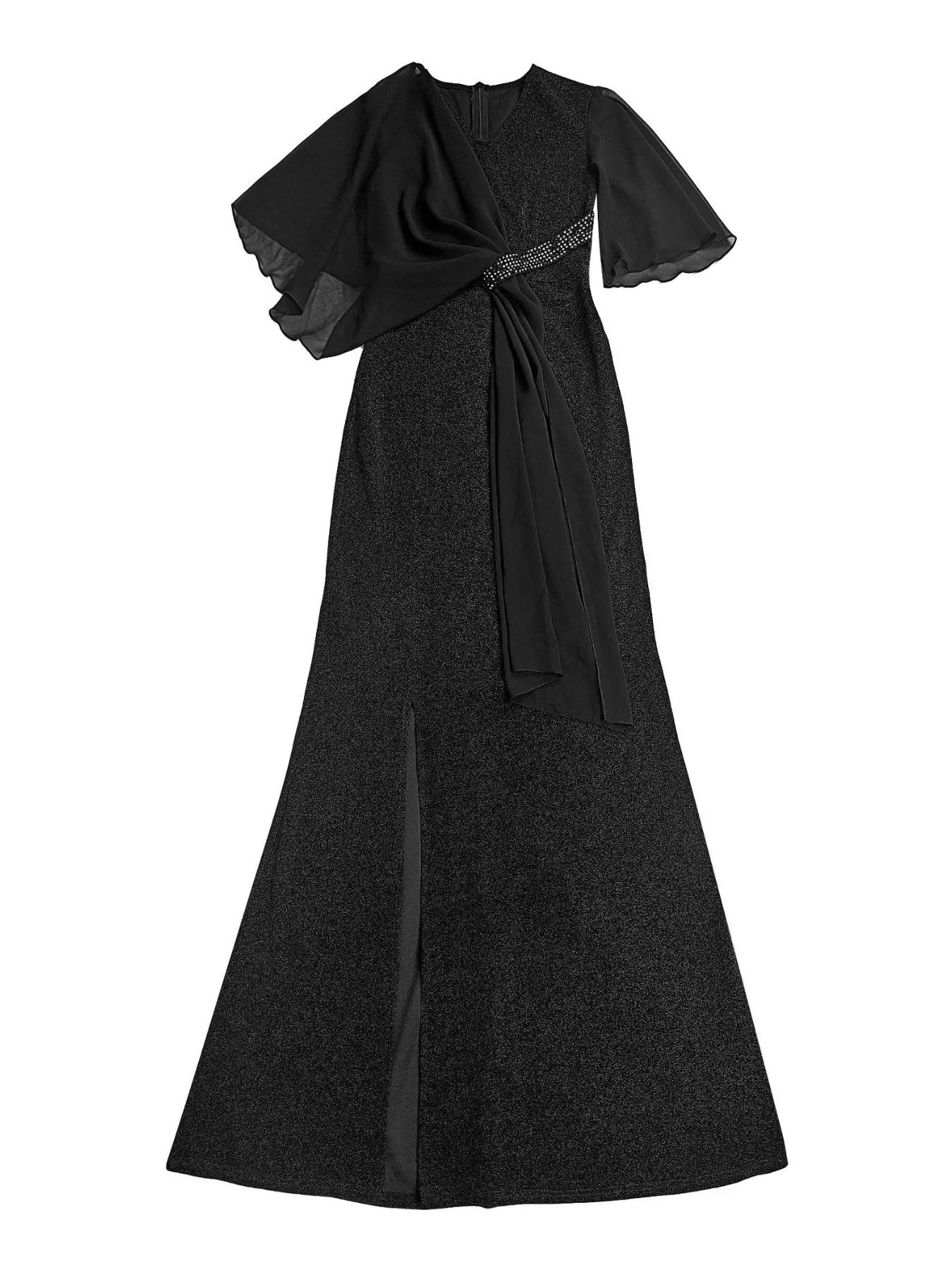 Trendsi Slit Flutter Sleeve Maxi Dress -