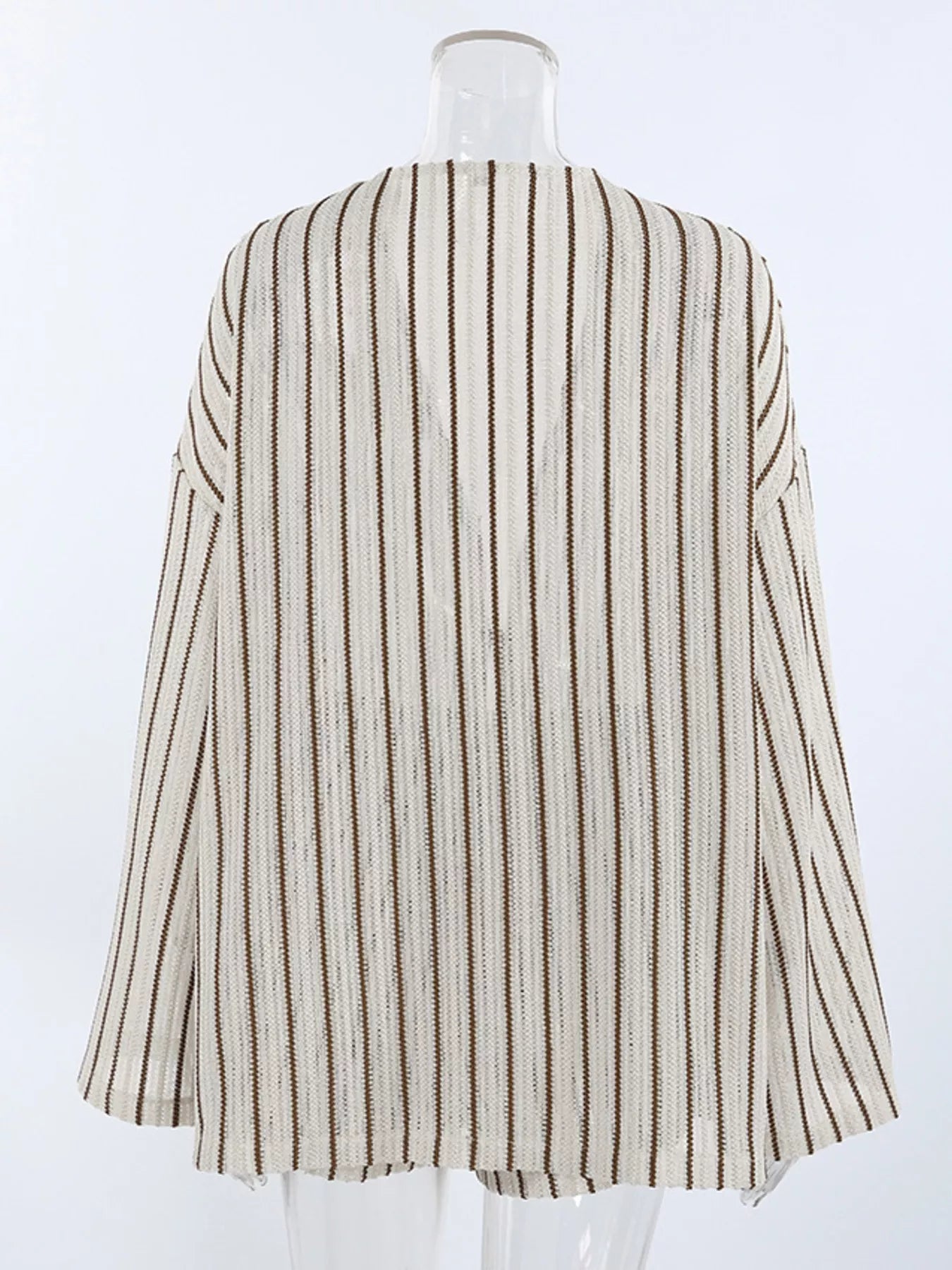 Trendsi Striped Tie Front Top and Shorts Lounge Set -