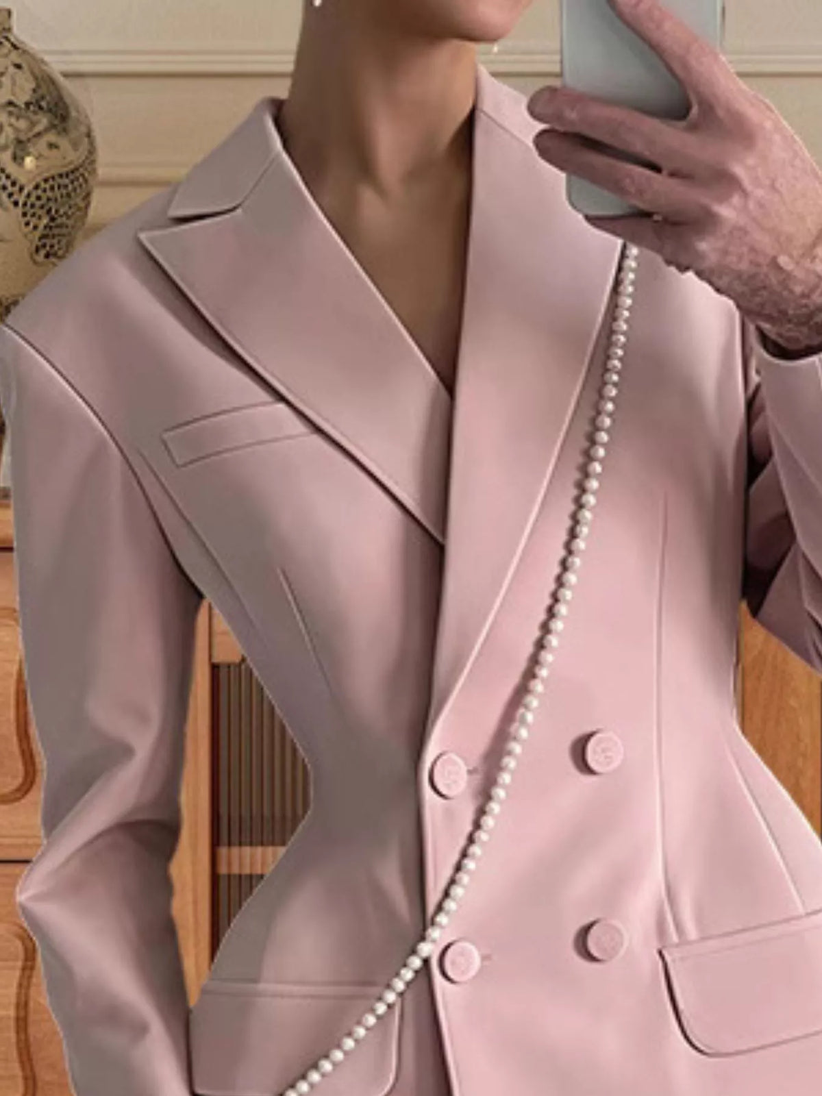 Collared long sleeve maxi outfit set, construction and design details