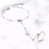 Trendsi Butterfly Charm Finger Bracelet -