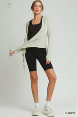 Trendsi Umgee Cotton Viscose Long Sleeve Wrap Cardigan - Shirts