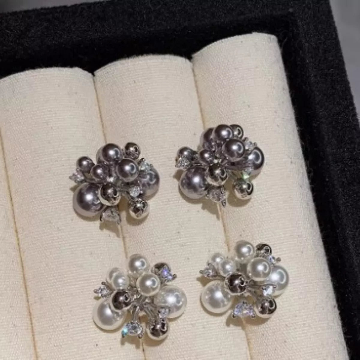 Trendsi Pearl Cluster Stud Earrings -