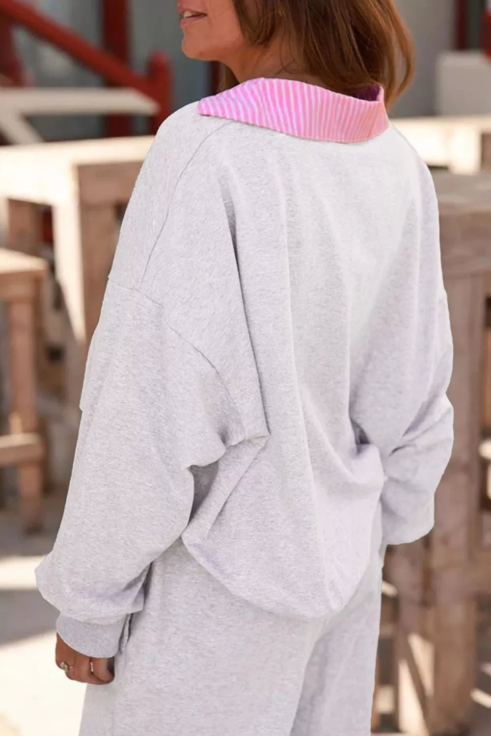 Trendsi Dropped Shoulder Sweatshirt and Drawstring Pants Set -