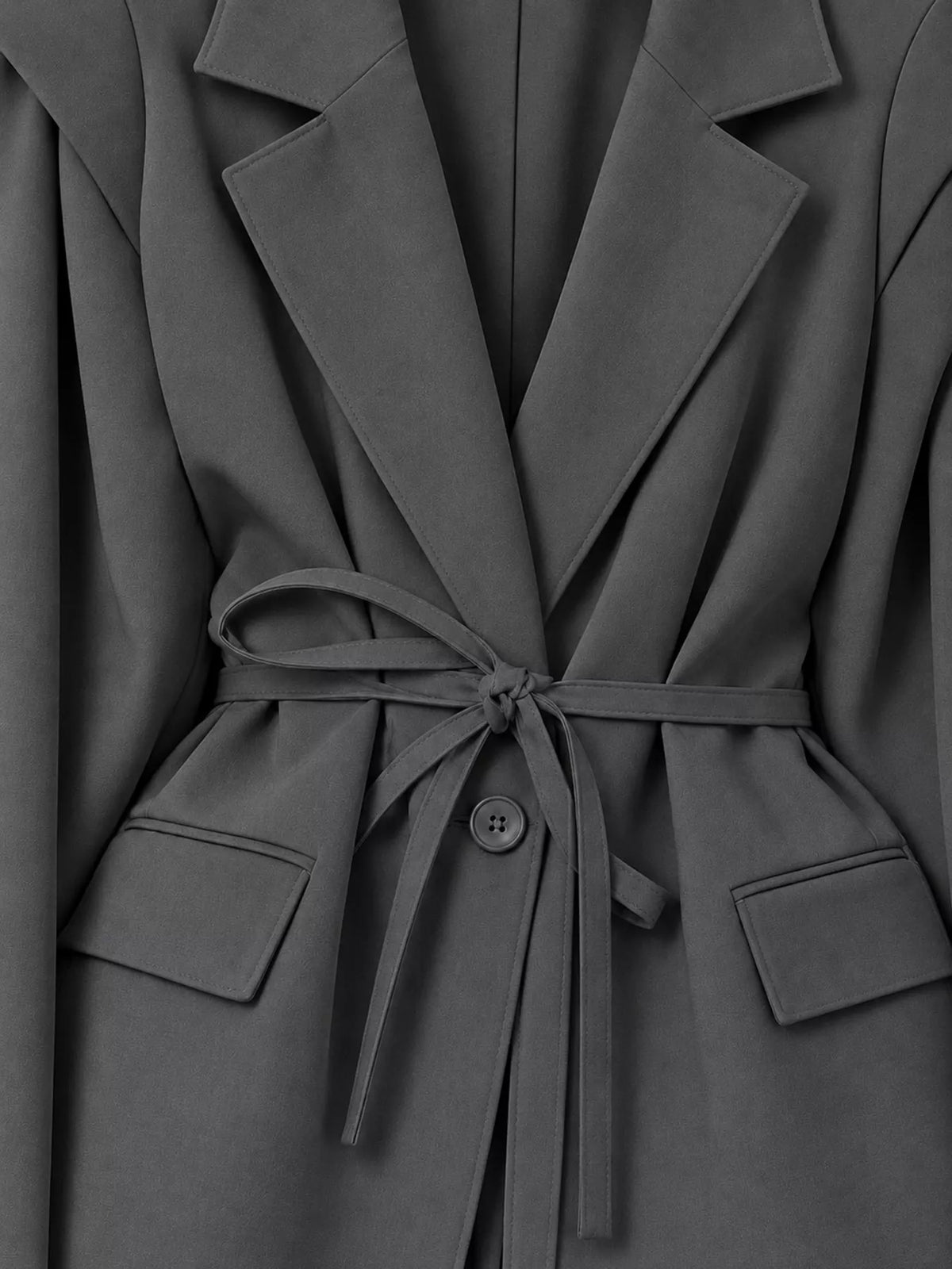 Collared long sleeve blazer, construction and design details
