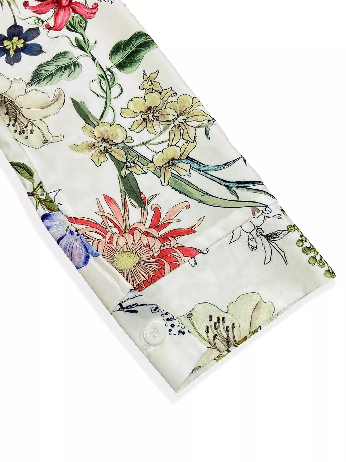 Trendsi Floral Print Button-Down Shirt -