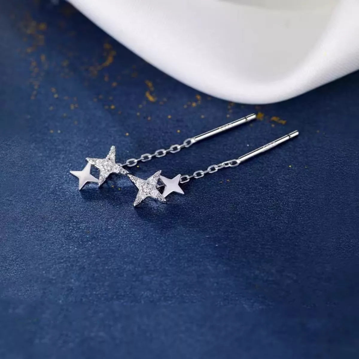 Trendsi 925 Sterling Silver Star Earrings -