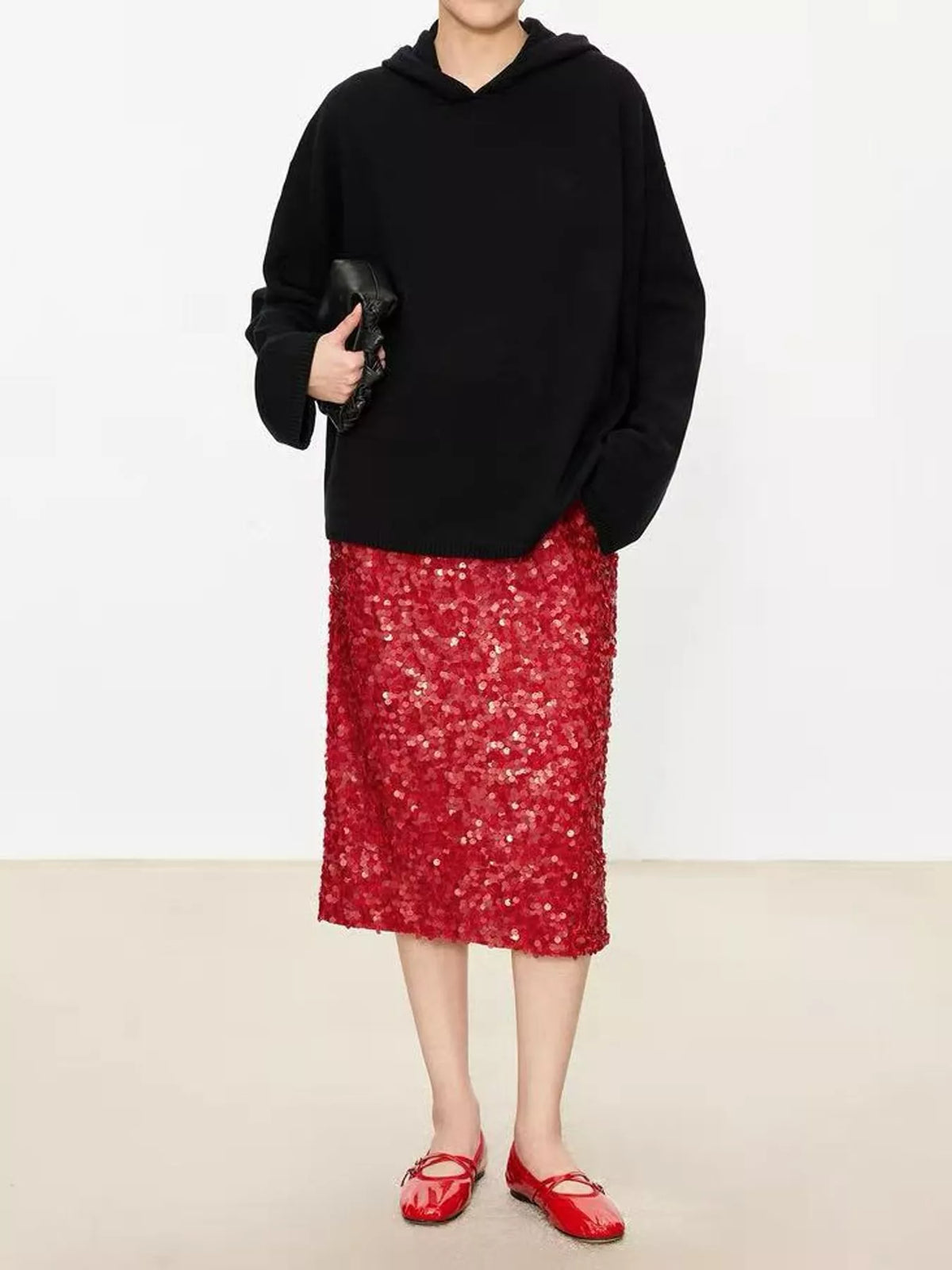 Black long-sleeve sweater