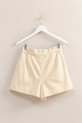 Trendsi HYFVE High-Waisted Washed Twill Paperbag Shorts - Shorts
