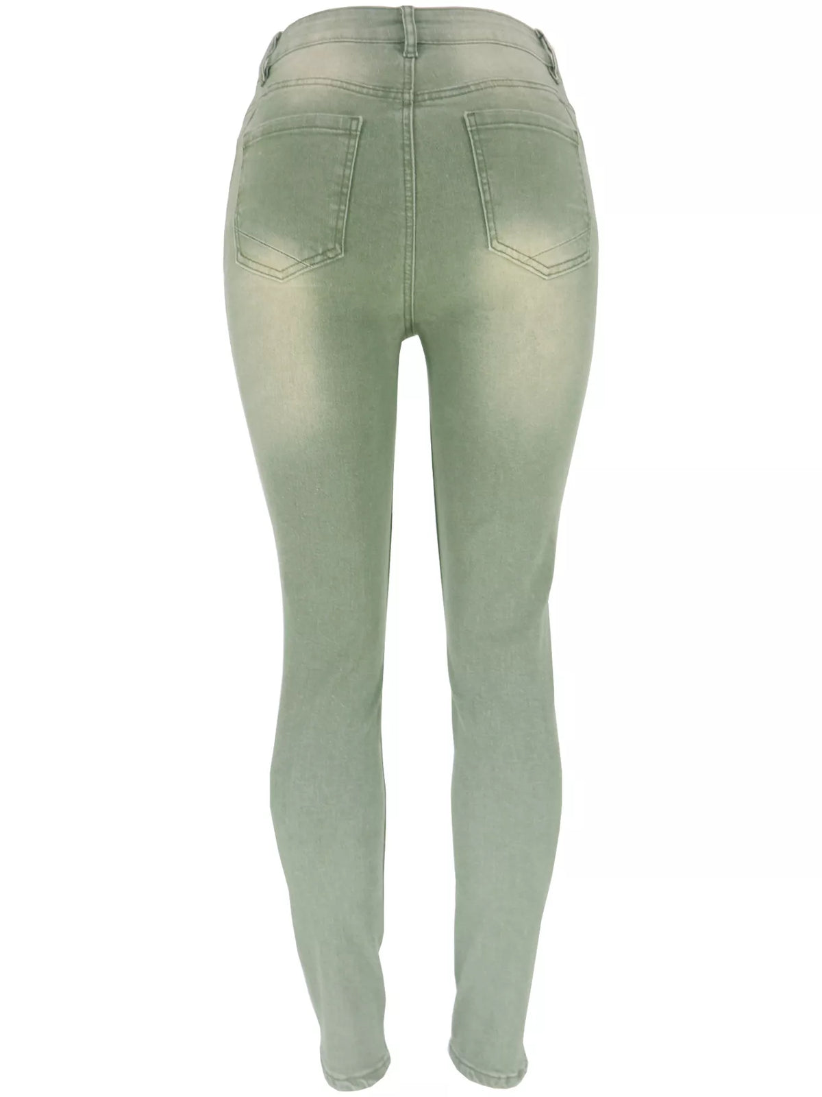 High-waisted slim-fit jeans