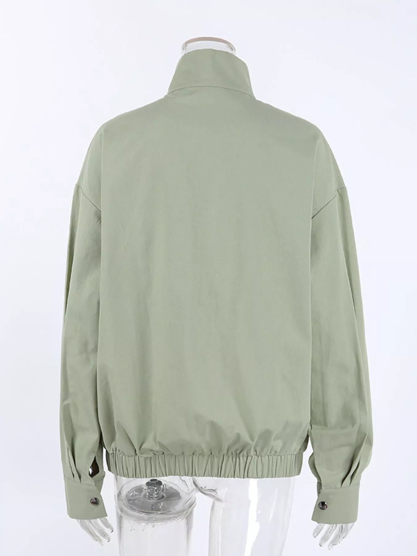 Trendsi Snap Down Dropped Shoulder Jacket -